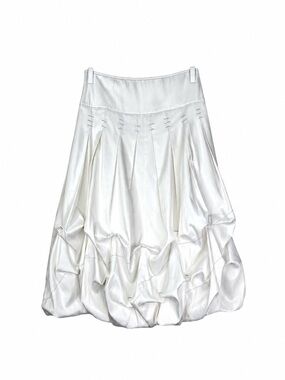 Alberto Makali Vintage White Bubble Midi Skirt Size 6
